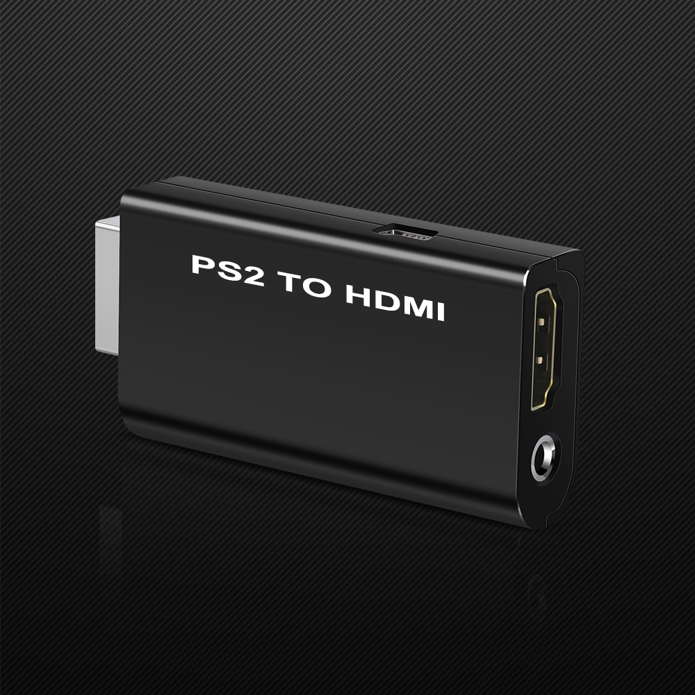PS2 to HDMI Converter Video Adapter HD +3.5mm Audio Cable For